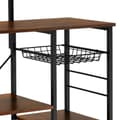 Miniatyrbillede 8 af 9: Køkkenhylde Crawley 90x40x131,5cm - Industrielt mørkt træ, rustikt