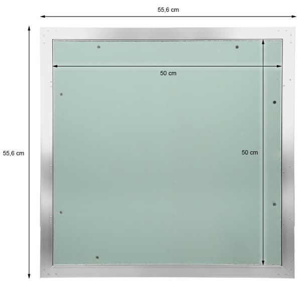 ECD Germany revision klap inspektion dør gipsplade indsats 500x500mm gipsplade 12,5 mm aluminiumsramme revision vedligeholdelse dør vedligeholdelse