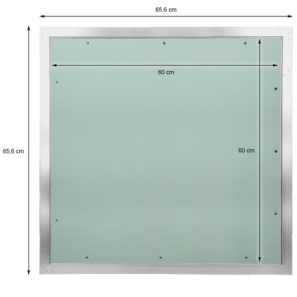 ECD Germany inspektionsklappeinspektion dør gipspladeindsats 600x600mm gipsplade 12,5mm aluminiumsramme inspektion vedligeholdelsesdør