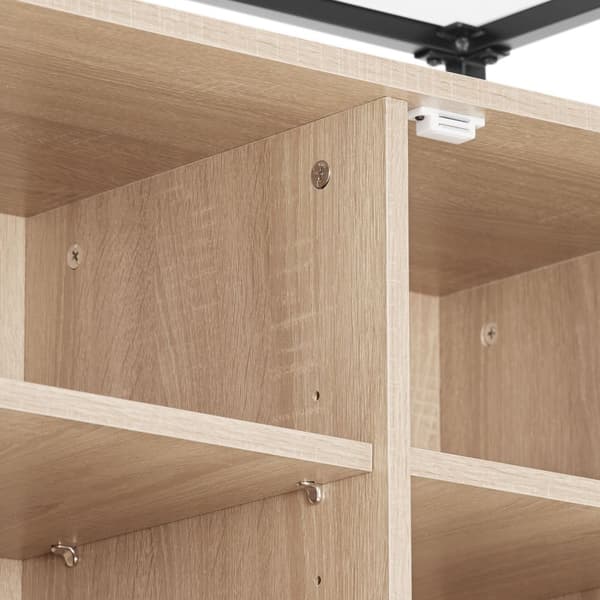 Skænk Oldham 100x38x80,5cm - Industrielt lyst træ, egetræ Sonoma