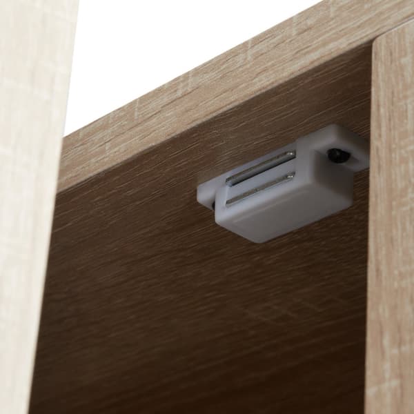 Skænk Oldham 100x38x80,5cm - Industrielt lyst træ, egetræ Sonoma