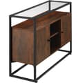 Miniatyrbillede 3 af 11: Skænk Oldham 100x38x80,5cm - Industrielt mørkt træ, rustikt