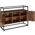 Miniatyrbillede 2 af 11: Skænk Oldham 100x38x80,5cm - Industrielt mørkt træ, rustikt