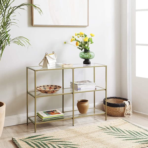 Konsolbord lyx Guld 100 x 30 x 73 cm 3 våningar