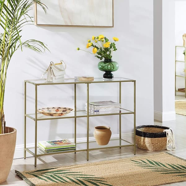 Konsolbord lyx Guld 100 x 30 x 73 cm 3 våningar
