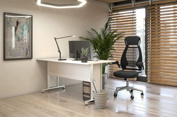 Ergonomisk kontorsstol med nackstöd, flexibel armstöd, lutning