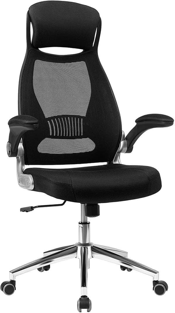 Ergonomisk kontorsstol med nackstöd, flexibel armstöd, lutning