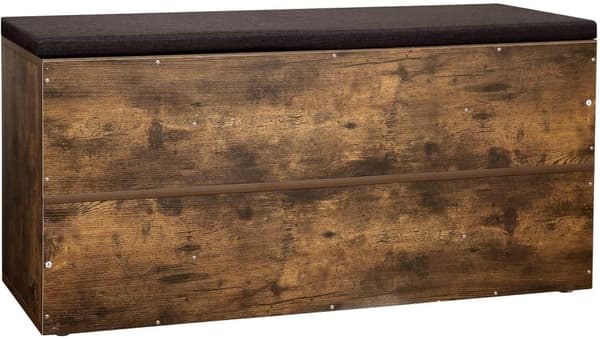 Sittbänk med Skoförvaring - 104 x 30 x 48 cm brun