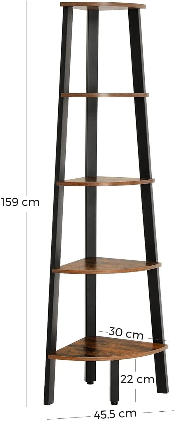 Hörnhylla 5 nivåer Industriell design