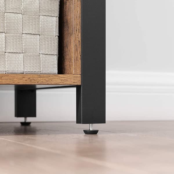 Förvaringsskåp, skänk med 2 dörrar, öppna hyllor Industriellstil 110 x 33 x 75 cm