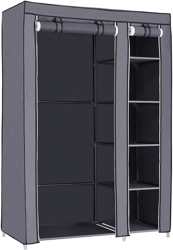 Klädförvaring - Garderob, 110 x 45 x 175 cm, Grå