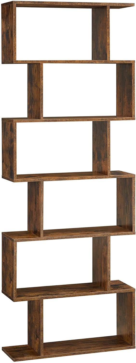 Bokhylla Förvaringshyllor 6-vånings Vintage Brun 70 x 24 x 190,5 cm