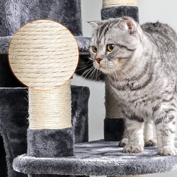 XXL Klösträd med klöspelare sisal - Mörkgrå - 172 cm