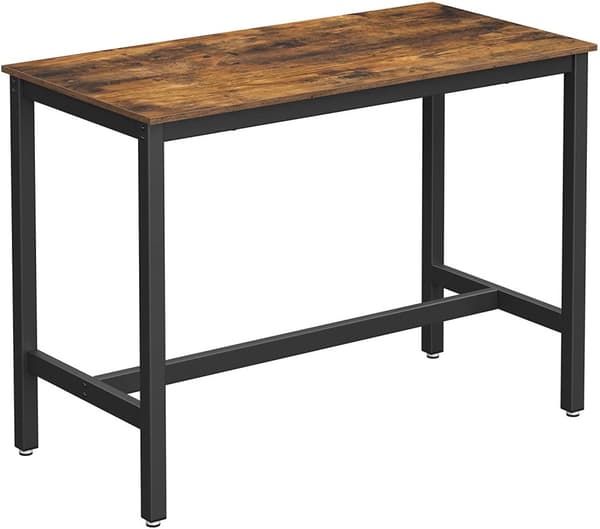 Barbord Industriell design 120 x 60 x 90 cm vintage brun-svart