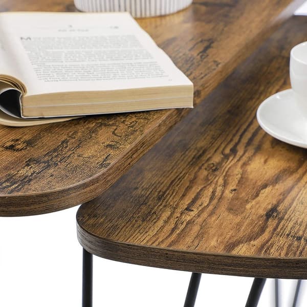 Satsbord - Soffbord set om 2 st - Sidobord - Industriell design