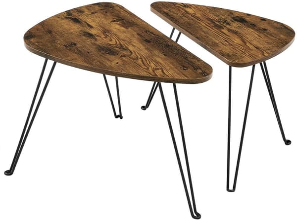 Satsbord - Soffbord set om 2 st - Sidobord - Industriell design