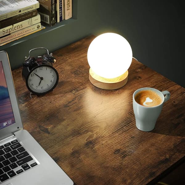 Skrivbord - kontorsbord, 100 x 50 x 75 cm Industriell Design Vintage brun-svart