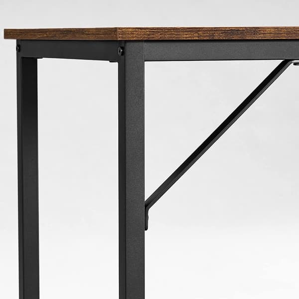 Skrivbord - kontorsbord, 100 x 50 x 75 cm Industriell Design Vintage brun-svart