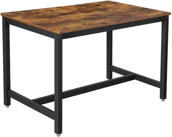 Matbord Industriell stil 120 x 75 x 75 cm - Vintage brun-svart