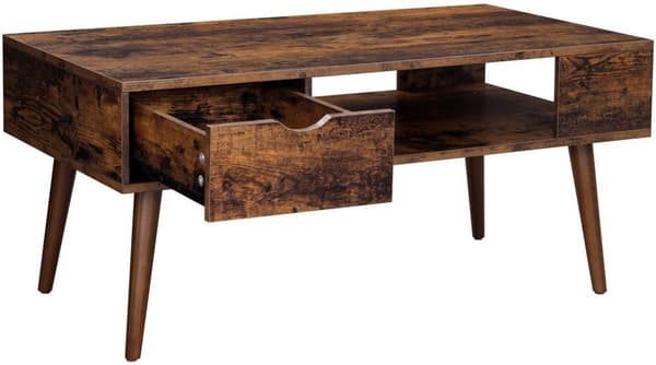 Soffbord Retro med förvaring 100 x 50 x 45 cm Vintage brun