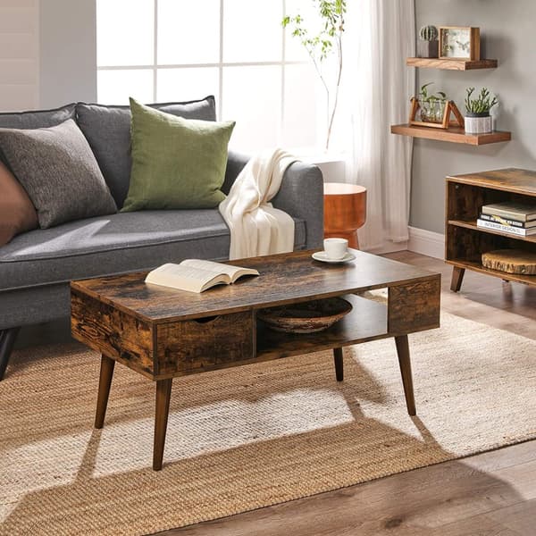 Soffbord Retro med förvaring 100 x 50 x 45 cm Vintage brun