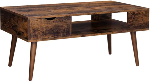 Soffbord Retro med förvaring 100 x 50 x 45 cm Vintage brun