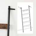Miniatyrbild 7 av 9: Steg Handduksställ Med 4 Krokar 65 x 178 cm Vintage brun-svart