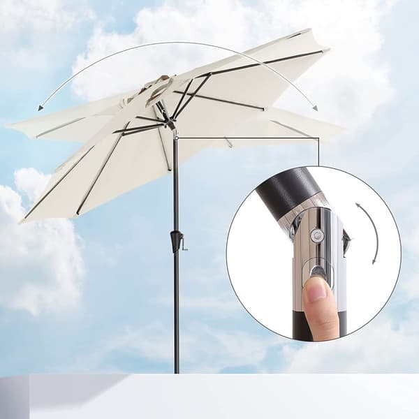 Parasoll 300 CM med tiltfunktion UPF 50+ solskydd Beige
