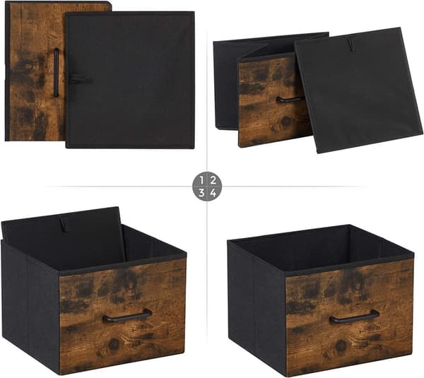 Byrå med 7 tyglådor industriell Design 98 x 28,5 x 85 cm Vintage brun-svart