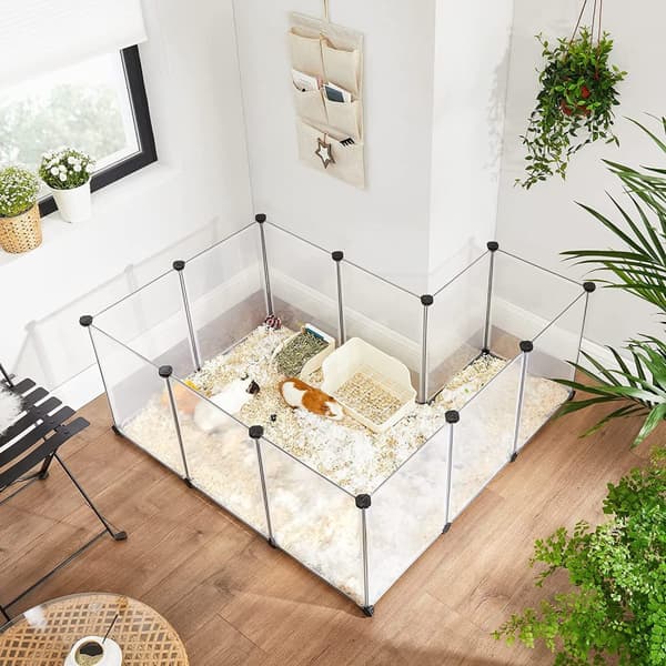 Lekhage för husdjur DIY transparant 143 x 73 x 46 cm