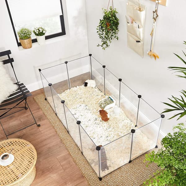 Lekhage för husdjur DIY transparant 143 x 73 x 46 cm