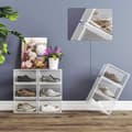 Miniatyrbild 4 av 9: 6-pack Förvaringslådor transparent för skor / små saker 36 x 28 x 22 cm