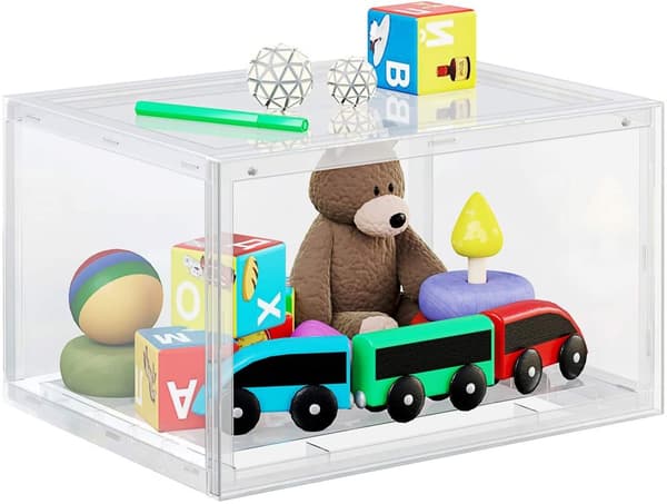 6-pack Förvaringslådor transparent för skor / små saker 36 x 28 x 22 cm