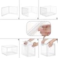 Miniatyrbild 8 av 9: 6-pack Förvaringslådor transparent för skor / små saker 36 x 28 x 22 cm