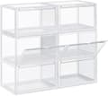 Miniatyrbild 1 av 9: 6-pack Förvaringslådor transparent för skor / små saker 36 x 28 x 22 cm