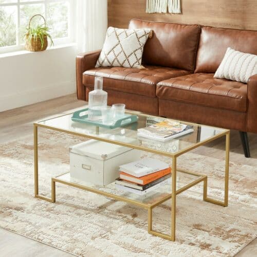 Soffbord Skandi Guld 100 x 55 x 45 cm
