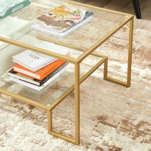 Soffbord Skandi Guld 100 x 55 x 45 cm