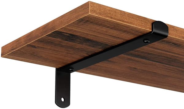 2-Pack Vägghyllor 60x20x7 cm brun-svart
