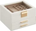 Miniatyrbild 1 av 8: Smyckeskrin med glaslock, 3-lagers - Vit