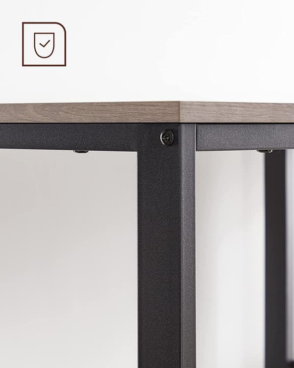 Skrivbord med två hyllor 120 x 60 cm Greige-svart