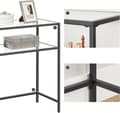 Miniatyrbild 8 av 9: Konsolbord 100x35x80 cm Avlastningsbord Med 2 Glashyllor - Svart