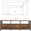 Miniatyrbild 5 av 9: TV-Bänk 147x40x50cm Industriell Design för upp till 65 tums TV med 3 lådor