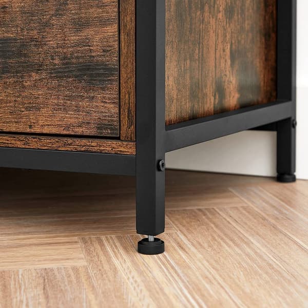 TV-Bänk 147x40x50cm Industriell Design för upp till 65 tums TV med 3 lådor