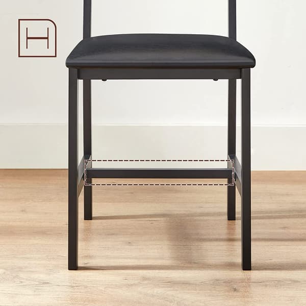 2-pack Matstolar - köksstolar Vintage brun-svart