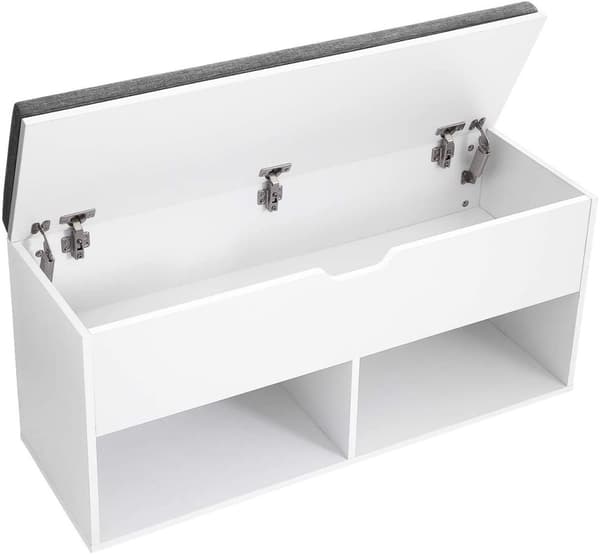 Sittbänk med Kista, 2 Fack Skoförvaring 100 x 30 x 48 cm