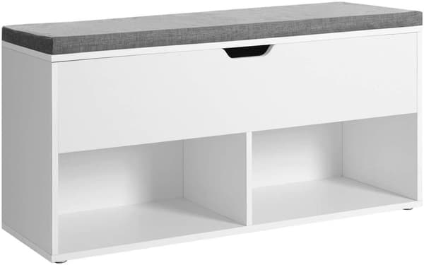Sittbänk med Kista, 2 Fack Skoförvaring 100 x 30 x 48 cm