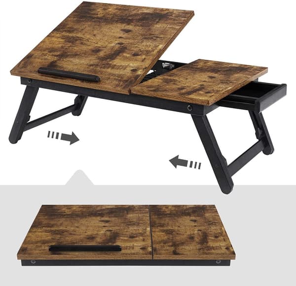 Laptopställ bord, sängbord, läsställ ‎55 x 35 x 23 cm höjd justerbar