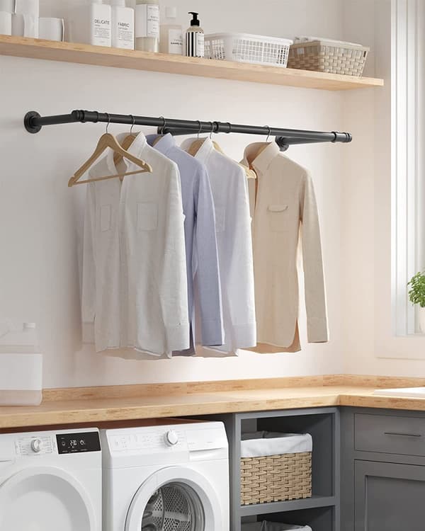 Vägg Klädstång 170 cm, 68 kg Metall Industriell Design