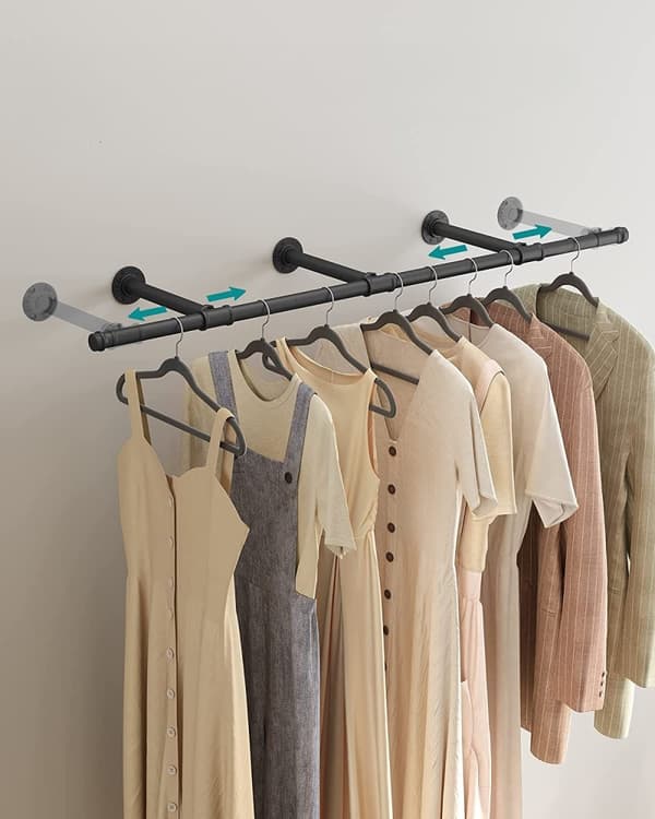 Vägg Klädstång 170 cm, 68 kg Metall Industriell Design