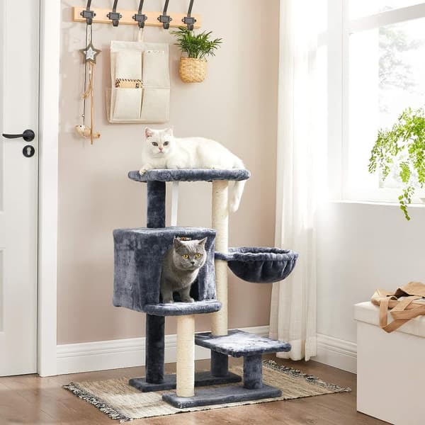 Klösträd me klöspelare i sisal och hängmatta - 84 cm